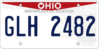 OH license plate GLH2482