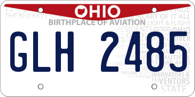 OH license plate GLH2485