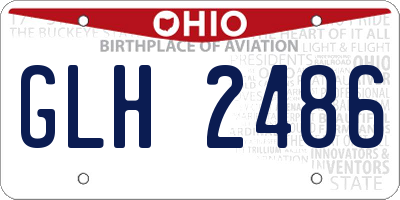 OH license plate GLH2486
