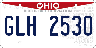 OH license plate GLH2530
