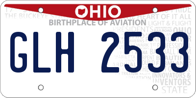 OH license plate GLH2533