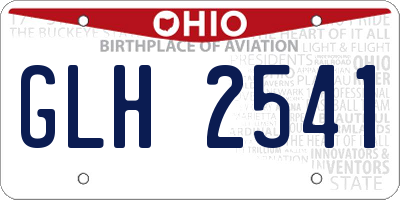 OH license plate GLH2541