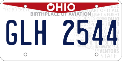 OH license plate GLH2544