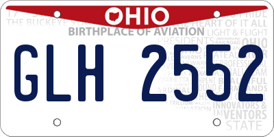 OH license plate GLH2552