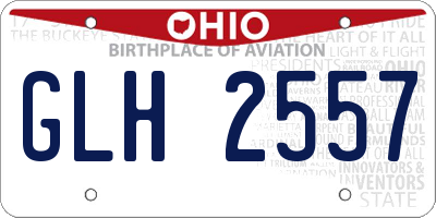 OH license plate GLH2557