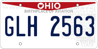 OH license plate GLH2563