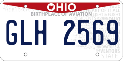 OH license plate GLH2569