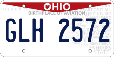 OH license plate GLH2572