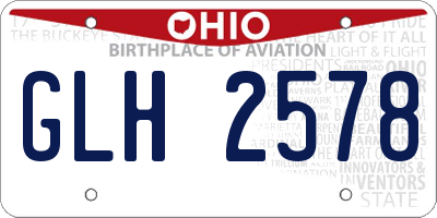 OH license plate GLH2578