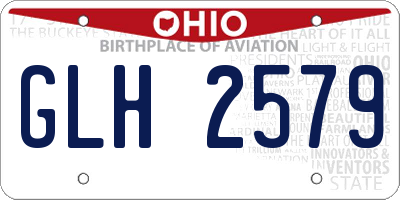 OH license plate GLH2579