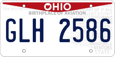 OH license plate GLH2586