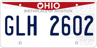 OH license plate GLH2602