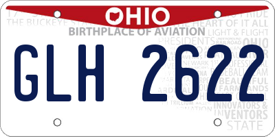 OH license plate GLH2622