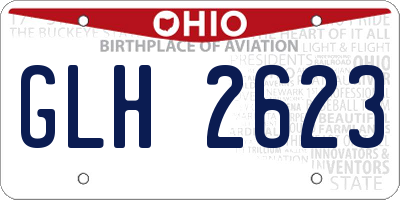 OH license plate GLH2623