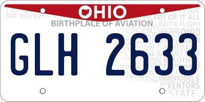 OH license plate GLH2633