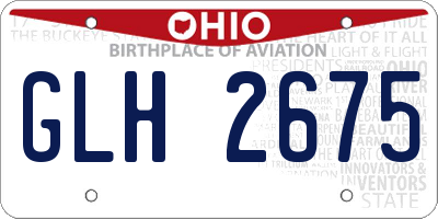 OH license plate GLH2675