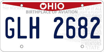 OH license plate GLH2682