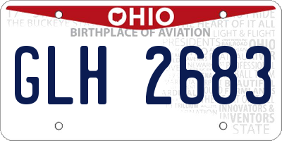 OH license plate GLH2683