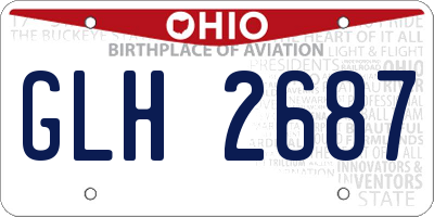OH license plate GLH2687