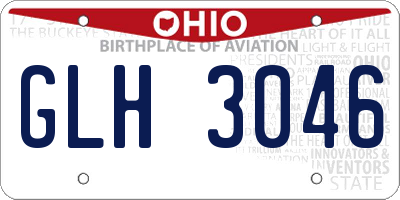 OH license plate GLH3046
