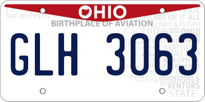 OH license plate GLH3063