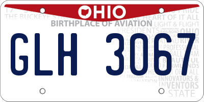 OH license plate GLH3067