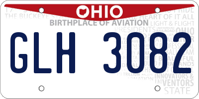 OH license plate GLH3082