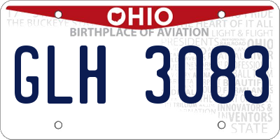 OH license plate GLH3083