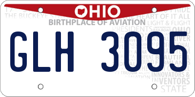 OH license plate GLH3095