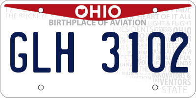OH license plate GLH3102