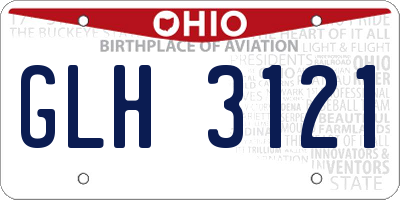 OH license plate GLH3121