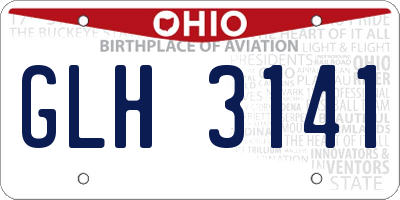 OH license plate GLH3141