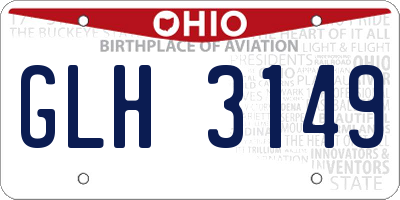 OH license plate GLH3149
