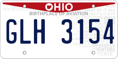 OH license plate GLH3154