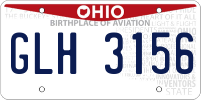 OH license plate GLH3156