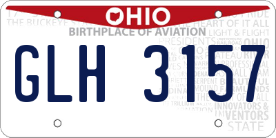 OH license plate GLH3157