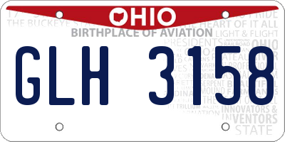 OH license plate GLH3158