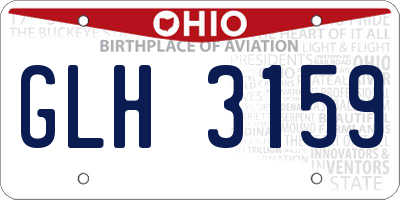 OH license plate GLH3159