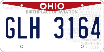 OH license plate GLH3164