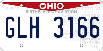 OH license plate GLH3166
