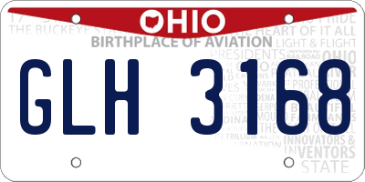 OH license plate GLH3168