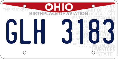 OH license plate GLH3183