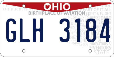 OH license plate GLH3184