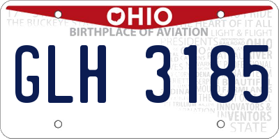 OH license plate GLH3185