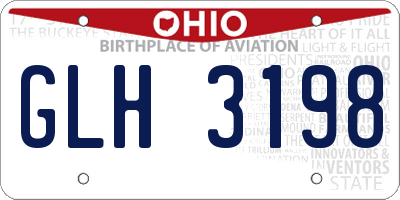 OH license plate GLH3198