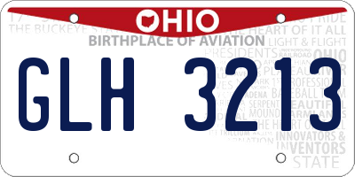 OH license plate GLH3213