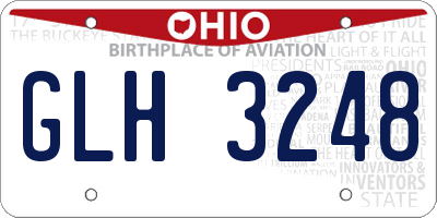 OH license plate GLH3248