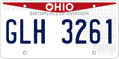 OH license plate GLH3261