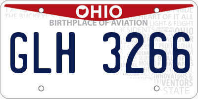 OH license plate GLH3266