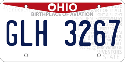 OH license plate GLH3267